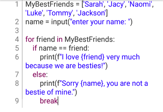 Completed if else block